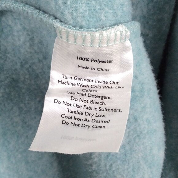 Eddie Bauer 1/4 Zip Fleece Pullover Sweatshirt Womens Size XL Teal Blue - Picture 11 of 11